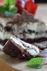 chocolate cake on a plate