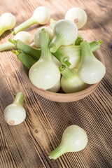 White young onion.