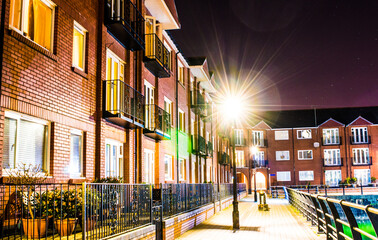 Fototapeta premium night view of the city marina