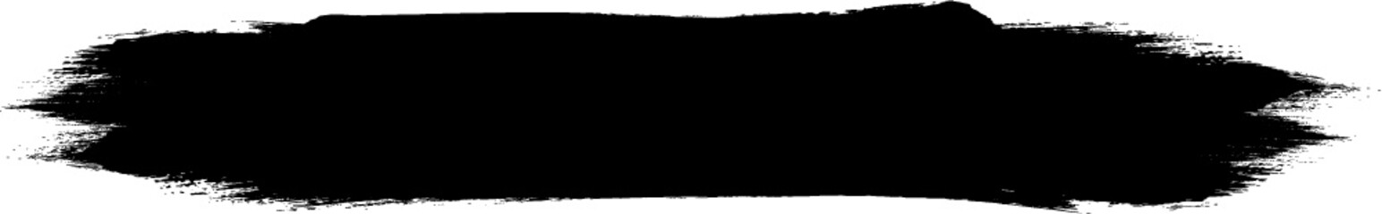 Grunge Paint Roller . Vector brush Stroke . Distressed banner . Black stripes isolated. paintbrush collection . Modern Textured shape . Dry border in Black . Bulge lines