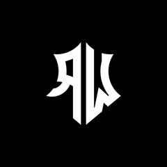RW monogram logo with a sharp shield style