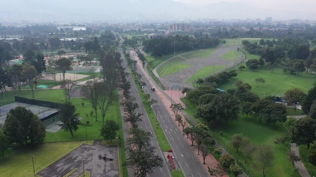 Calle 63 Bogot&aacute; covid 19 sin gente drone