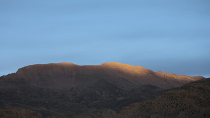sunset in the mountains