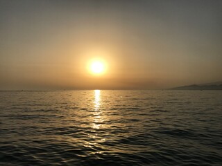 sunset over the sea