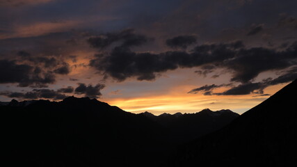 sunset in the mountains