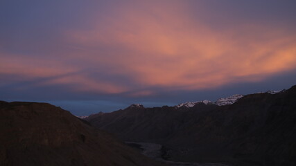 sunset in the mountains