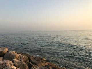 sunset over the sea
