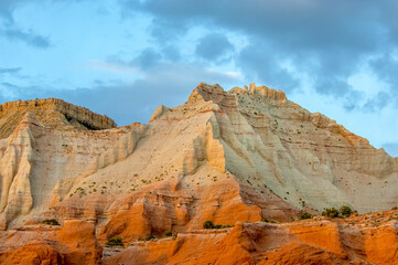 Unique bright layers of sandstone formations in Kodachrome Basin State park, Utah, USA