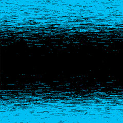 Glitch background. Abstract noise effect. Vector blue texture on black background. Computer Virus.