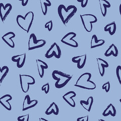 Seamless vector pattern with hearts.