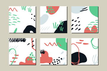 Abstract cards set
