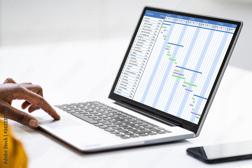 Poster Gantt Chart Planner List Or Schedule