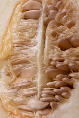 tasty delicious sweet fresh raw ripe orange melon in halves