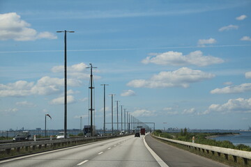 Connection from Sweden to Denmark via the Baltic Sea the &Ouml;resund Bridge
