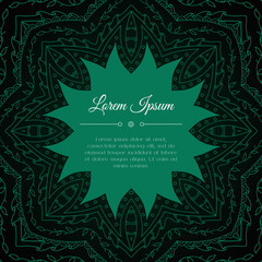 Abstract tribal floral frame background. Doodle perfect for card, invitation, wedding, brochure, flyer. Indian east style. Place for text or message. Ornament for design. Vector illustration