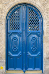 Paris blue door architecture buildings 