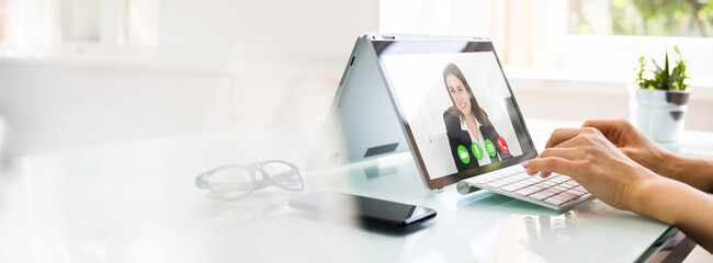 Online Video Conference Interview Call