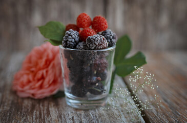 raspberry and blackberry