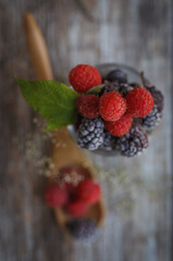 raspberry and blackberry