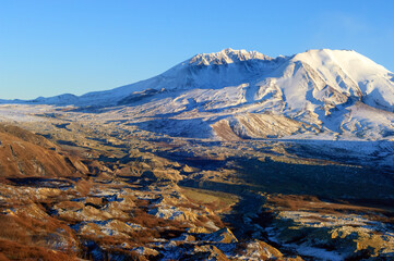 Mount Saint Helens National monument, an active stratovolcano in Washington state, USA
