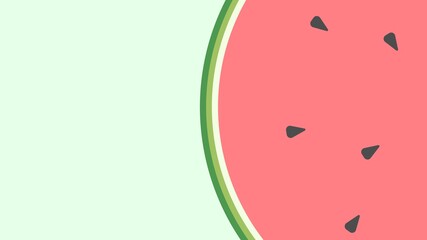 Watermelon on green background. Fresh fruit. Juice