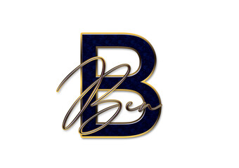 Buchstabe mit Namen, Logo, Design