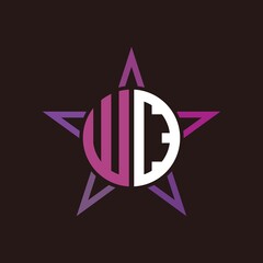W D initials circle with stars and black background