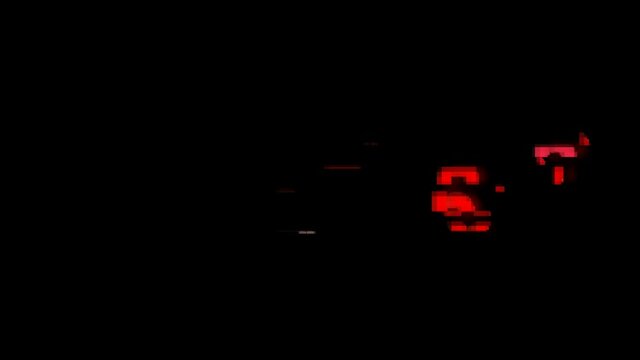 2D Glitch countdown 10 to 1. Alpha channel PNG video format. Transparent video. overlay on any video. fill with your own color overlay.