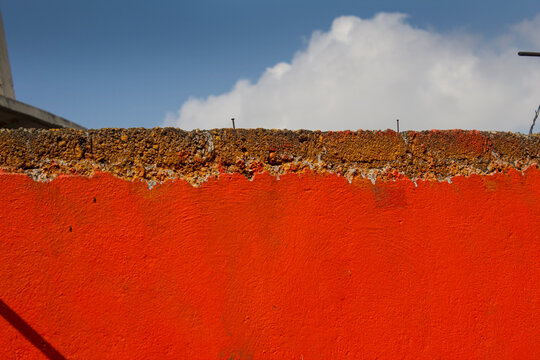 red roof and blue sky