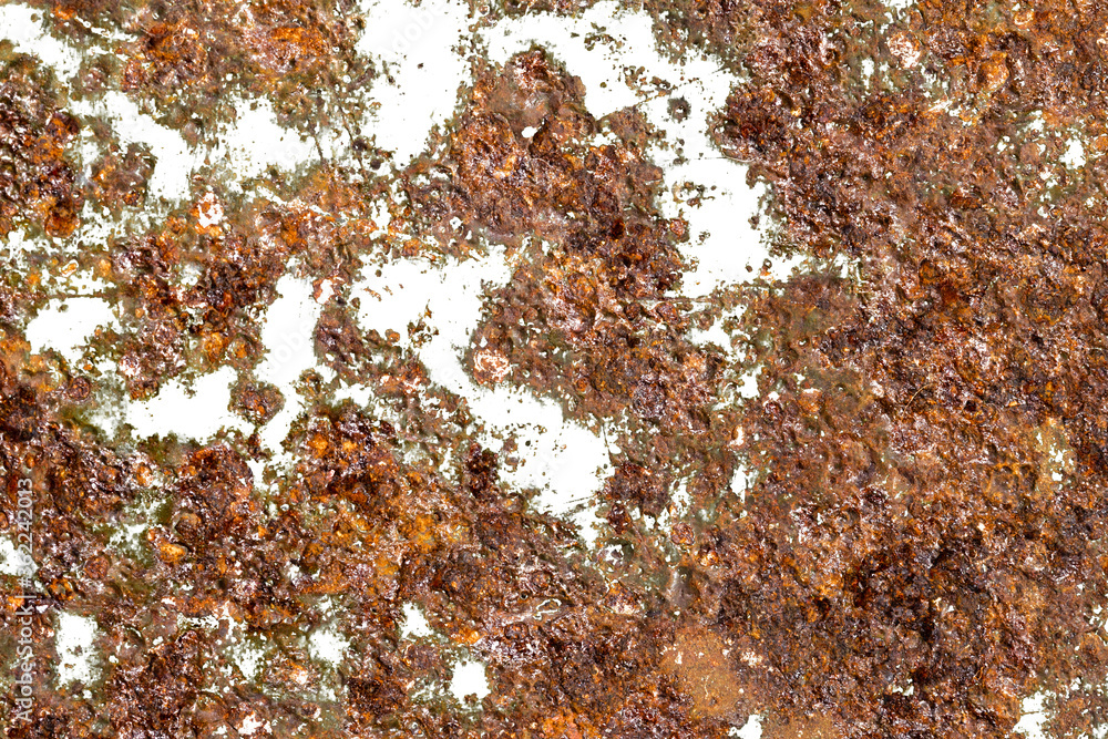 Poster rust isolated on a white background. texture for the designer