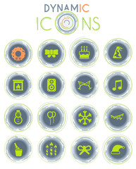 New year dynamic icons