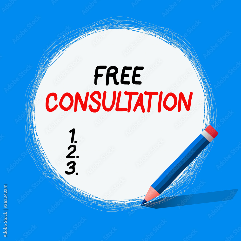 Poster text sign showing free consultation. business photo showcasing a meeting to discuss something or to 