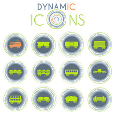 Rail-freight traffic dynamic icons