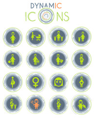 woman dynamic icons