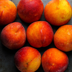 Fototapeta na wymiar Fresh organic peaches