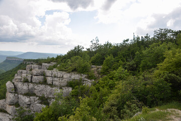 a large beautiful white cloud hangs low over a green field during the day