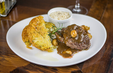Rosti with Filet Mignon