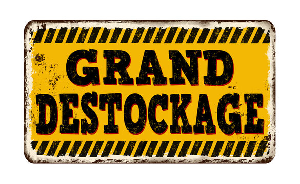 Grand destockage vintage rusty metal sign