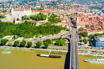Obraz premium Bratislava aerial panoramic view