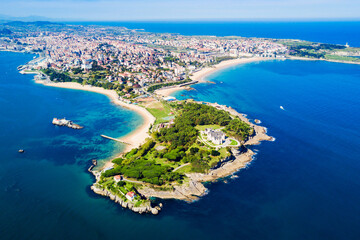 Santander city aerial view, Spain