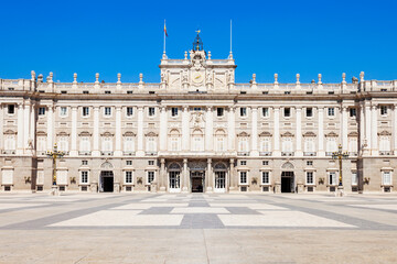 Fototapeta na wymiar The Royal Palace of Madrid in Madrid city, Spain