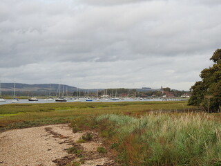 A lagoon overlooking the village
