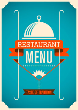 Retro style restaurant menu design. Vector illustration.
