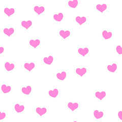 Plakat Hearts seamless pattern. Love symbols. Valentine's day background design. Romantic design loop texture.