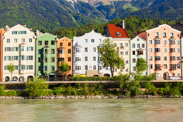 Obraz premium Innsbruck embankment in Austria