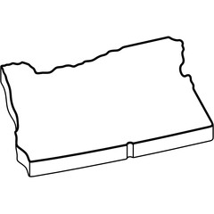 Three-dimensional map of Oregon State