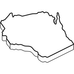 Three-dimensional map of Wisconsin State