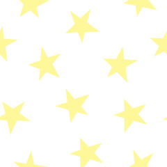 Obraz premium Seamless pattern with yellow stars