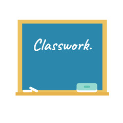 School board background on white background. Flat vector illustration.