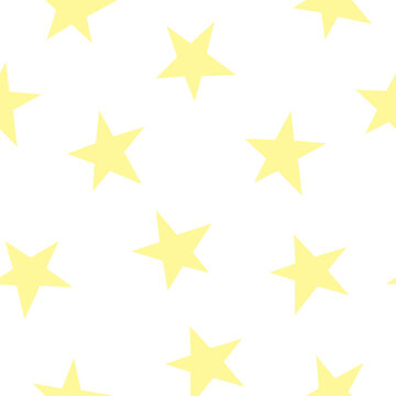 Seamless pattern with yellow stars